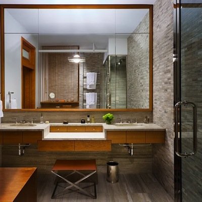 modern loft apartment bathroom