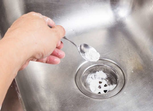 Putting baking soda down drain