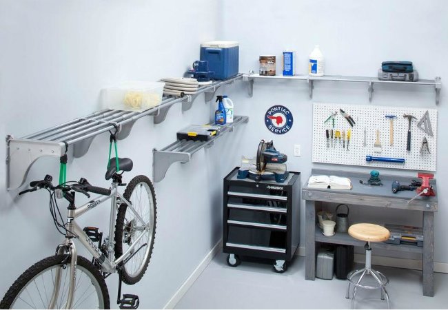 Silver Garage Shelving from EZ Shelf