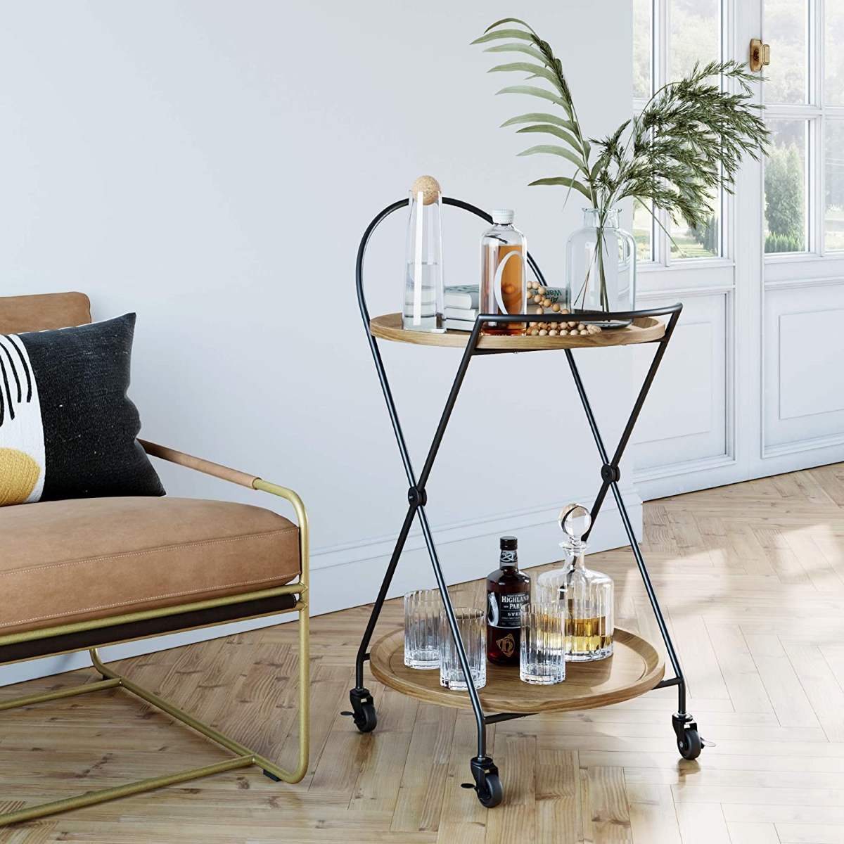 apartment decor ideas - bar cart