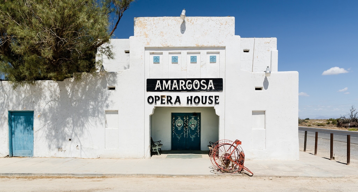 White building in desert