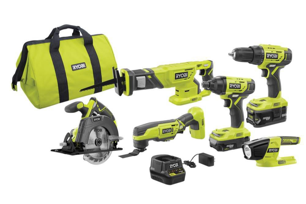 Deals Roundup Home Depot 11:1 Option: RYOBI ONE+ Cordless 6-Tool Combo Kit