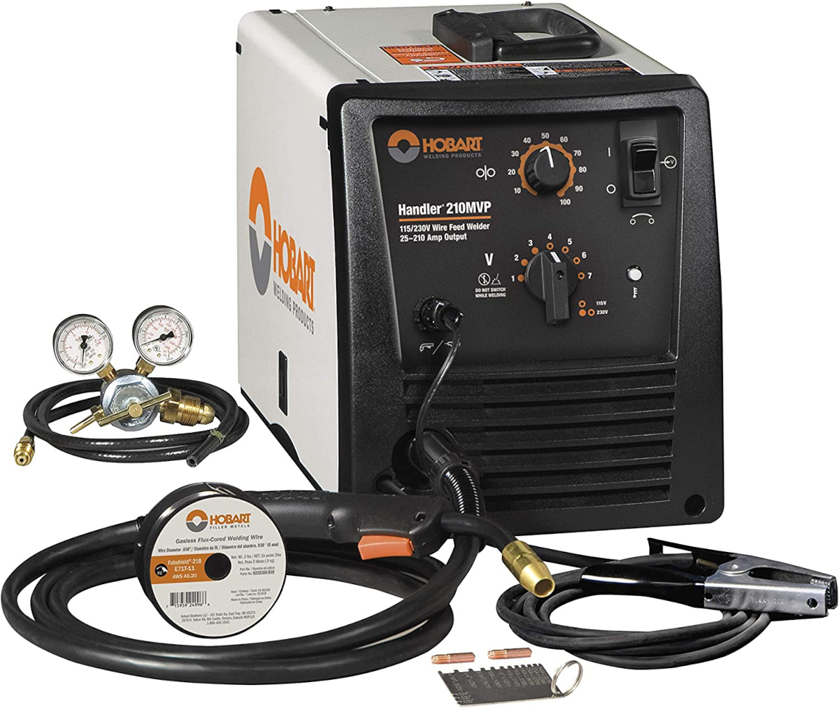 Hobart Handler 210MVP MIG Welder, white background