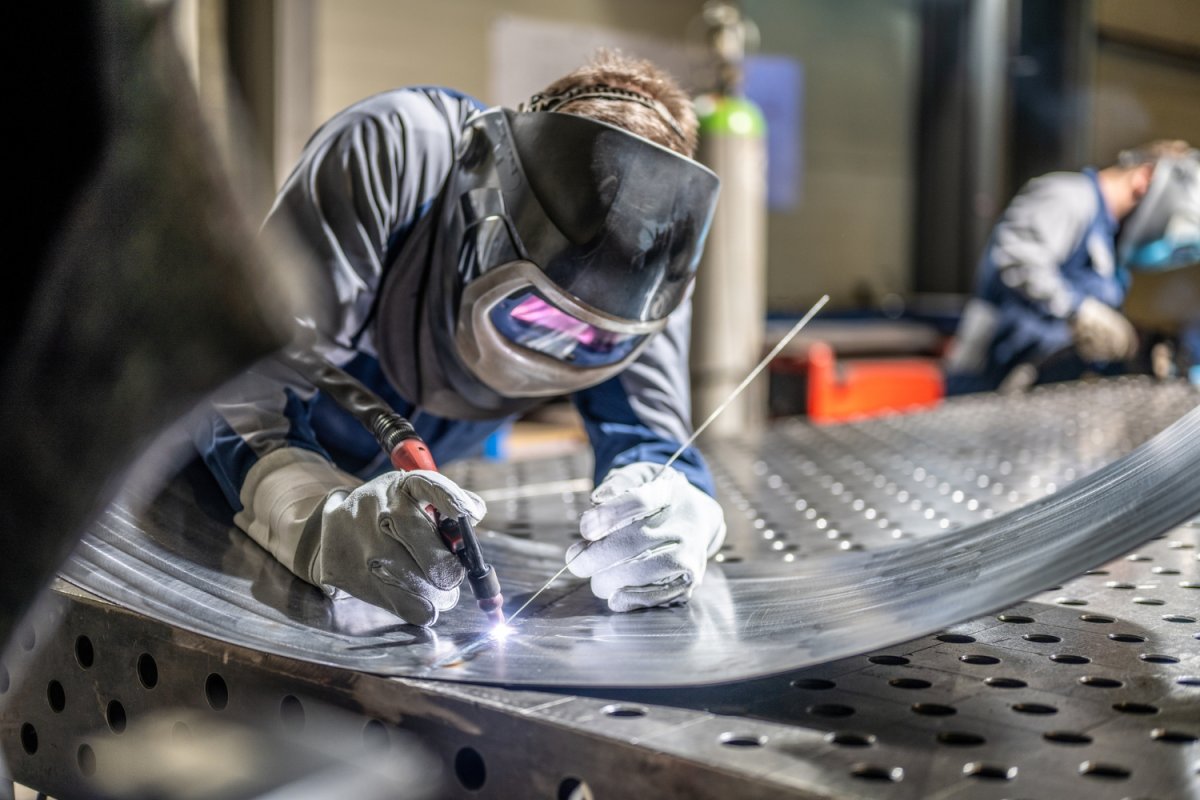 Welders at work.