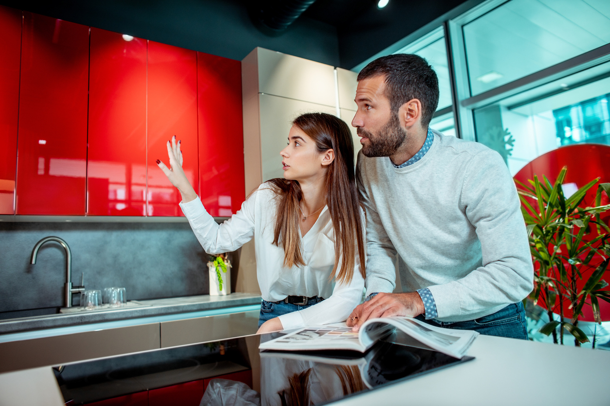 iStock-1191198901 over improve a home couple shopping in kitchen store