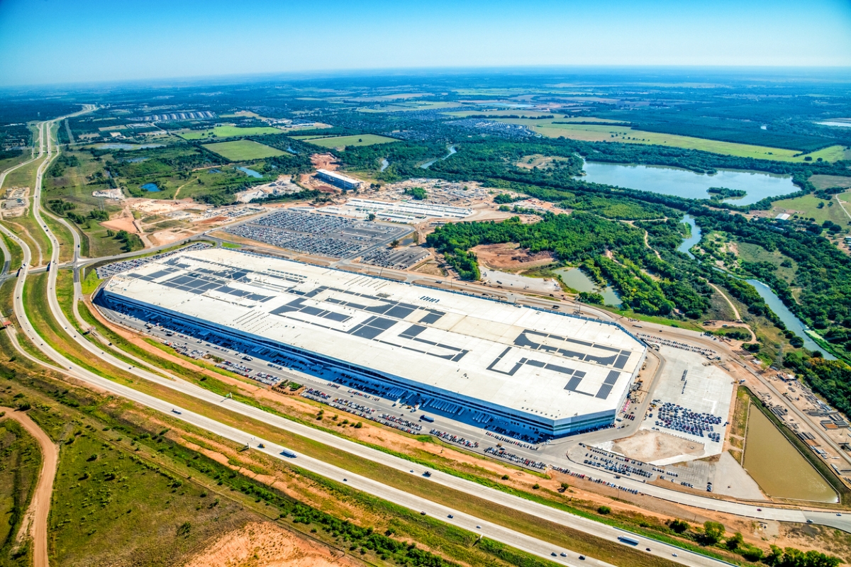 how to choose a rental property - aerial view of large tesla building