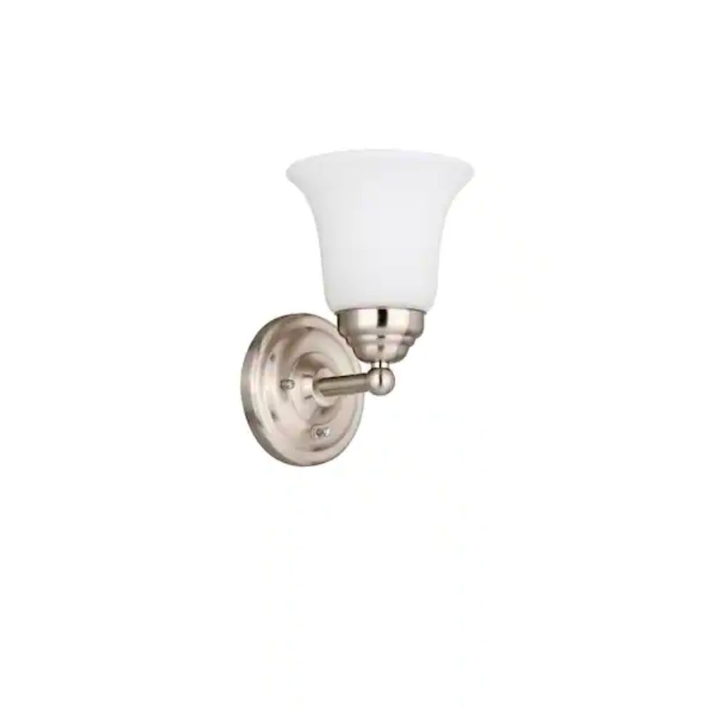 The Best Bathroom Light Fixtures: Ashurst 1-Light Brushed Nickel Wall Sconce