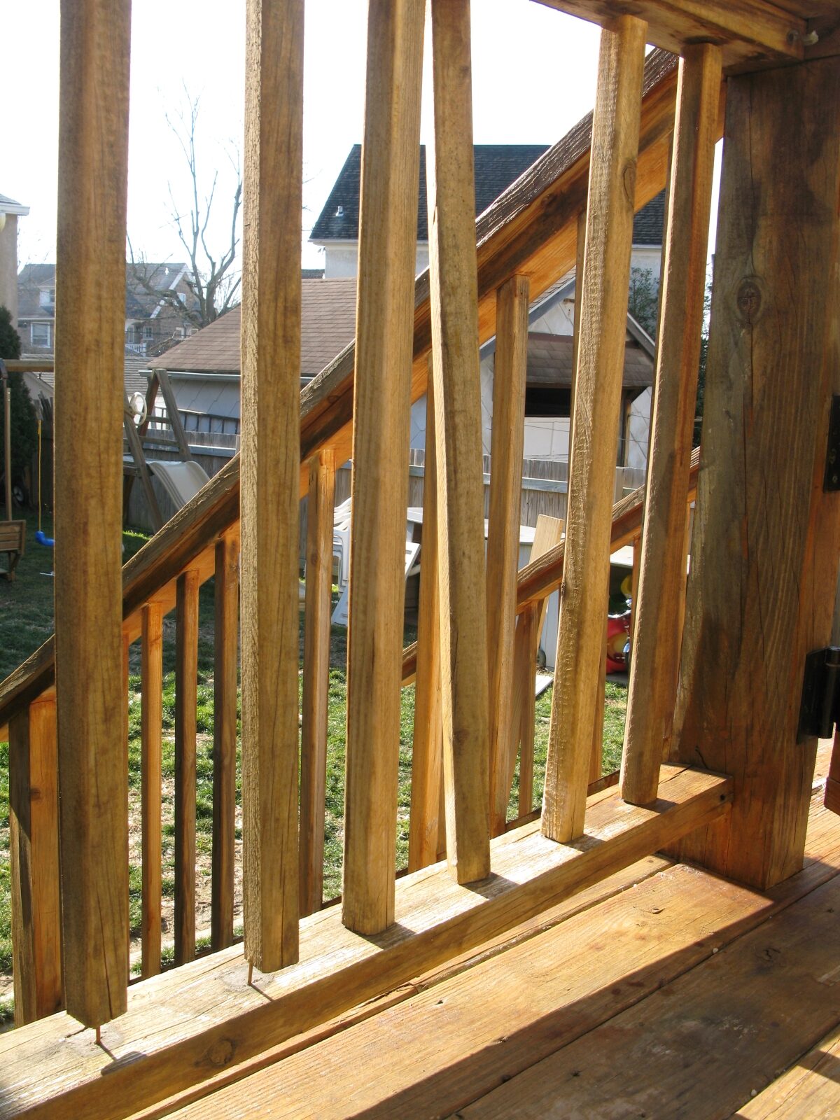 Deck railing failure