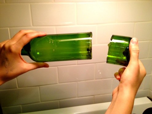 Cut Wine Bottle