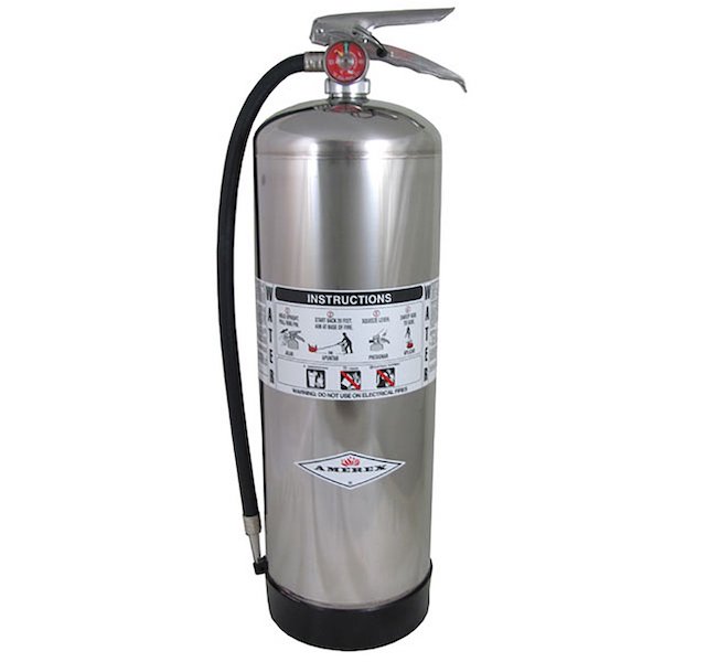 types of fire extinguishers