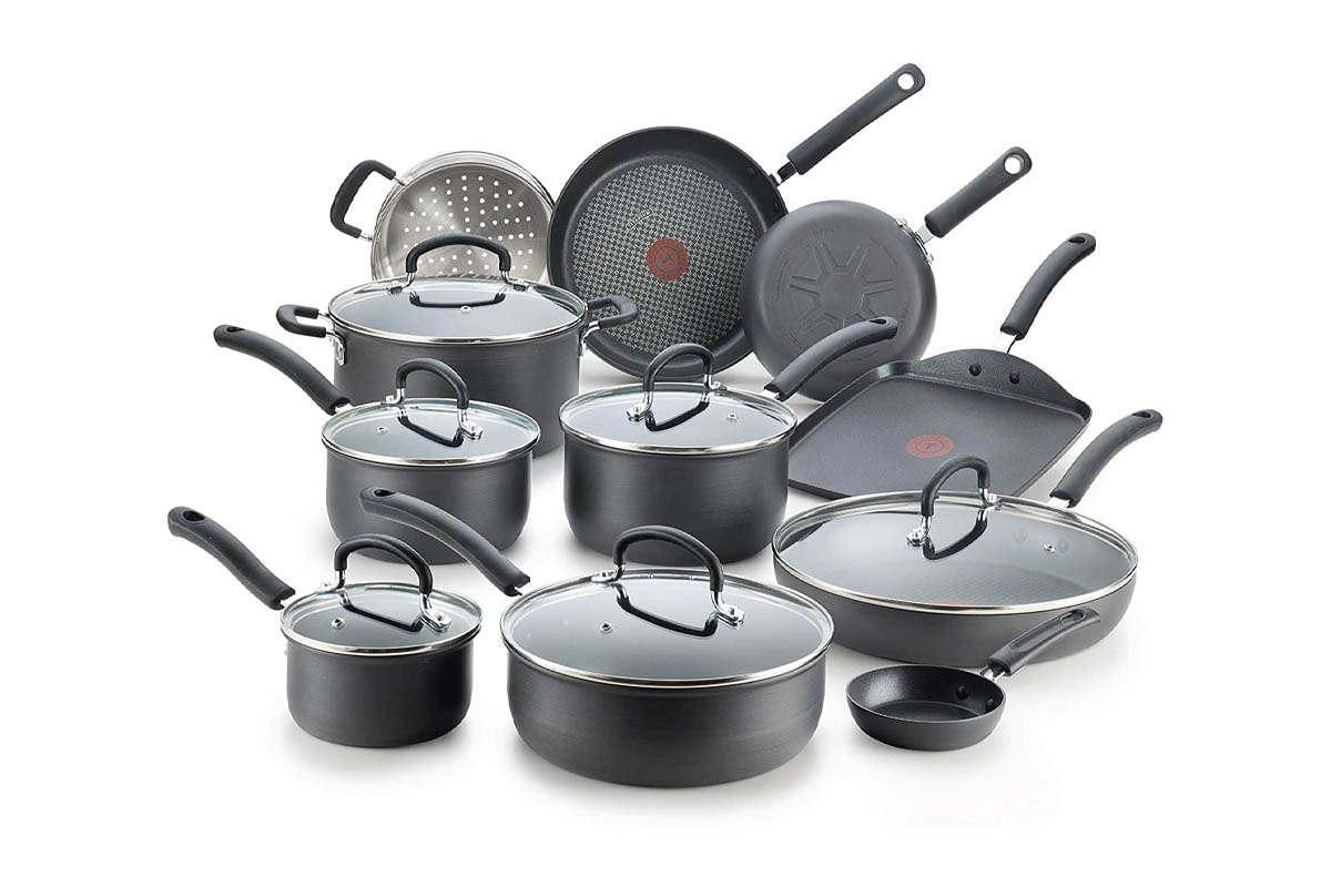 Cyber Monday Amazon Deals Option T-fal Ultimate Hard Anodized Nonstick 17 Piece Cookware Set