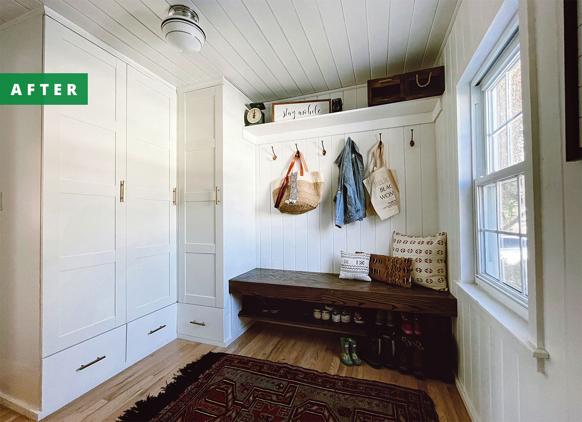 mudroom makeover after