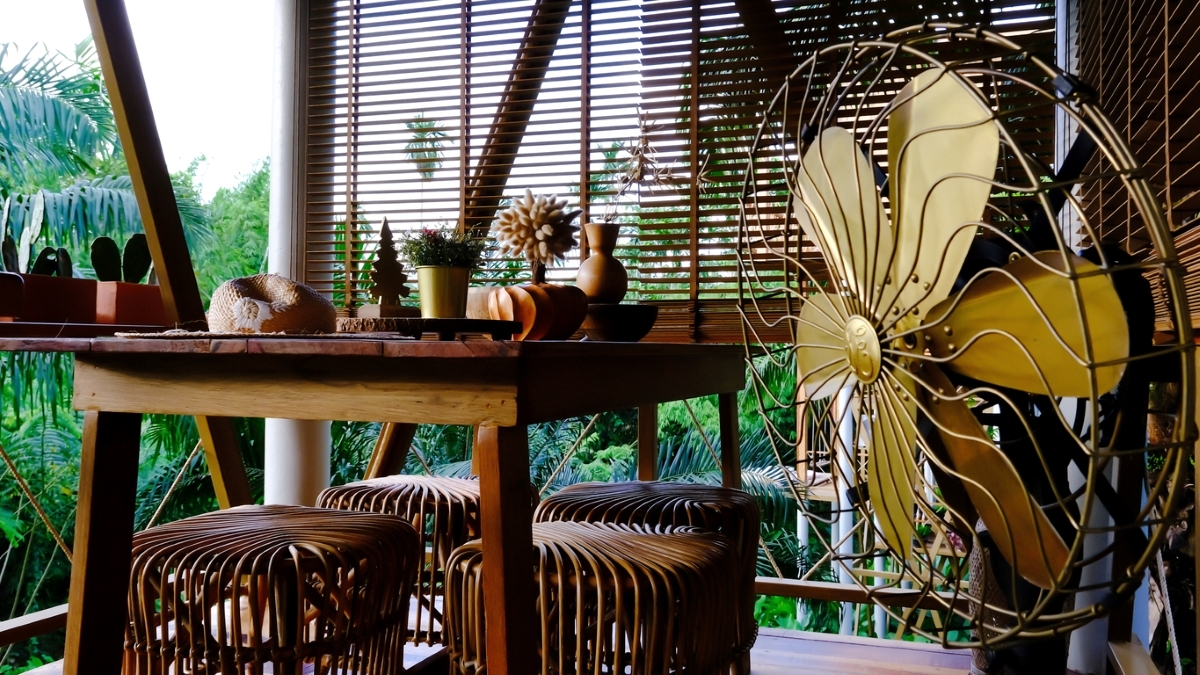 Ventilateur sur terrasse