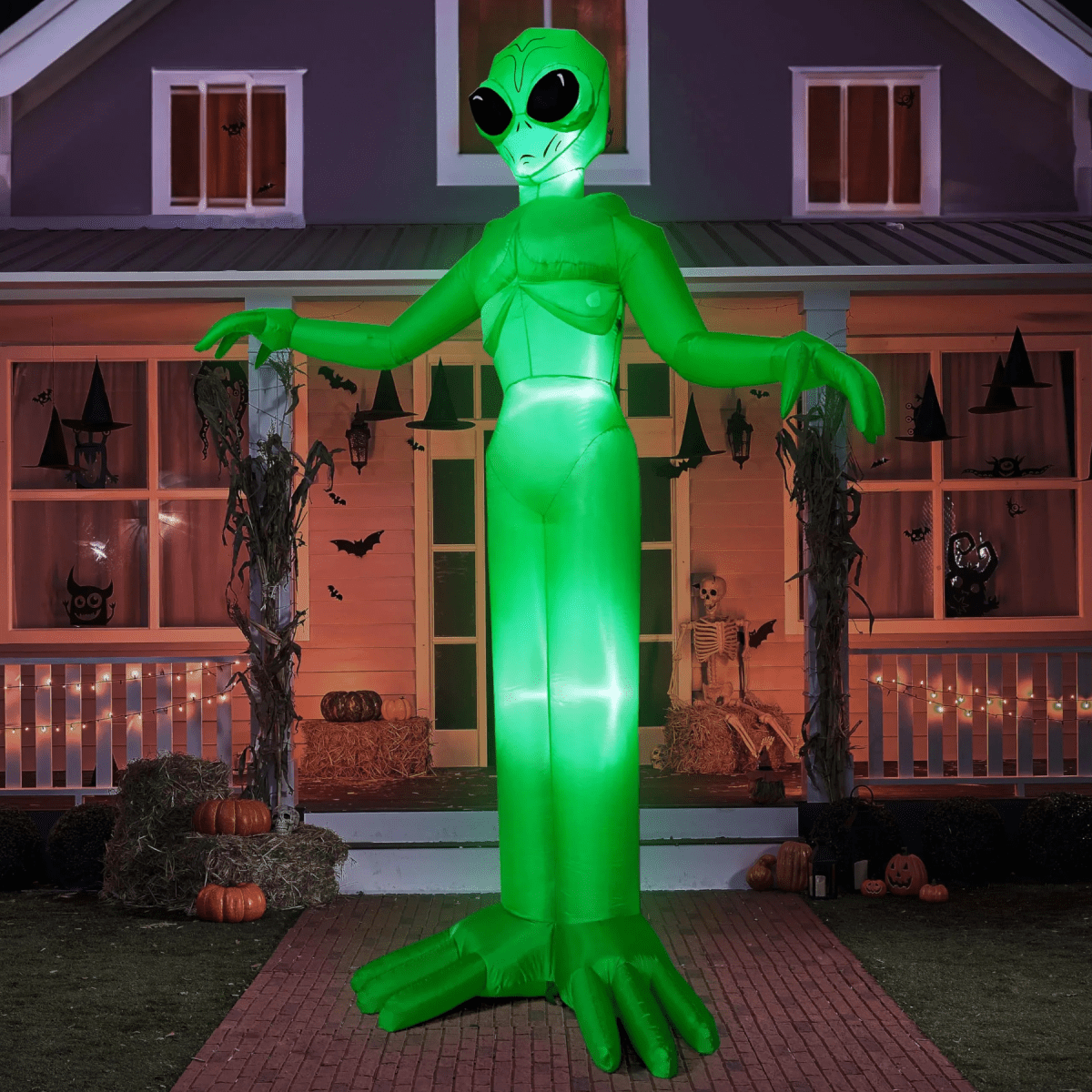 Inflatable glowing alien from Lowe's Halloween collection