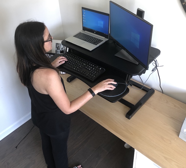 Bring Ergonomics to Your Home Office with This Standing Desk Converter—Your Back will Thank You