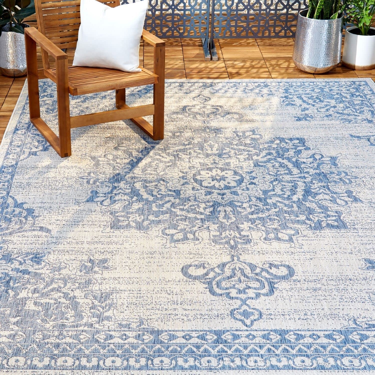 types de tapis - tapis design bleu