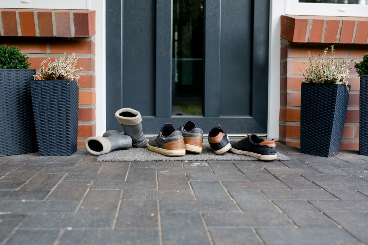 shoes outside house door