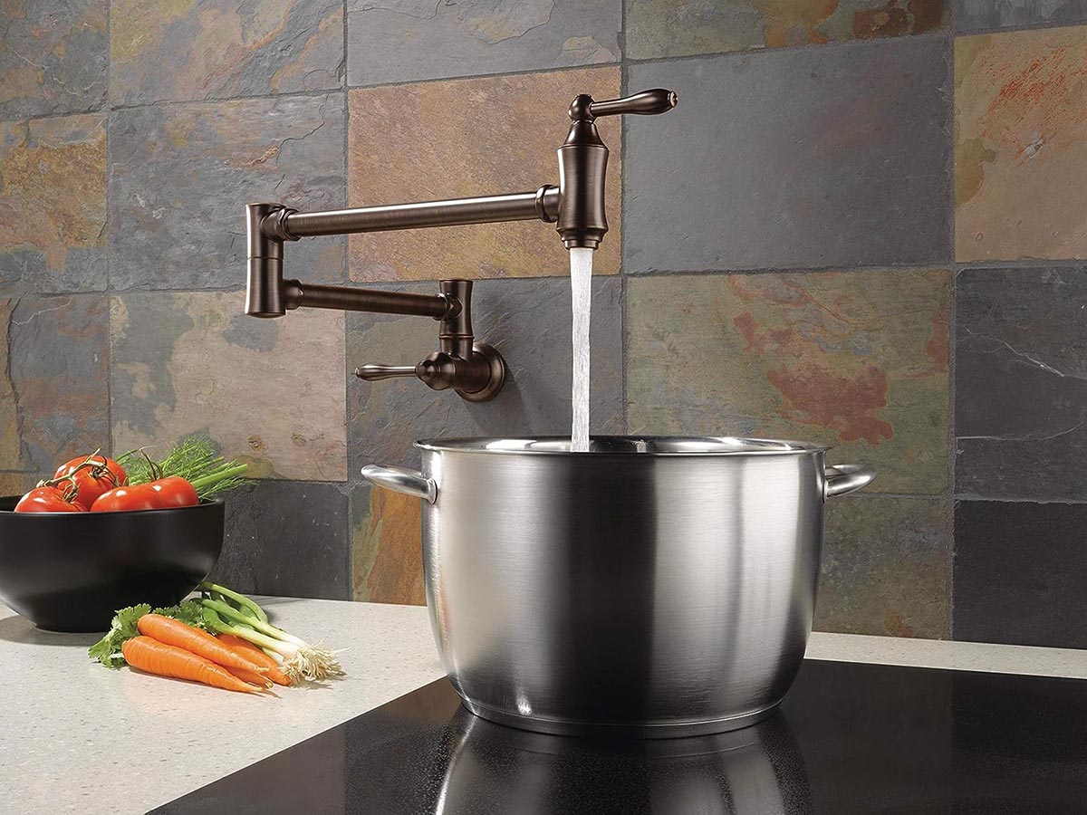 The Best Pot Filler Option Delta Faucet Traditional Oil Rubbed Bronze Pot Filler Faucet