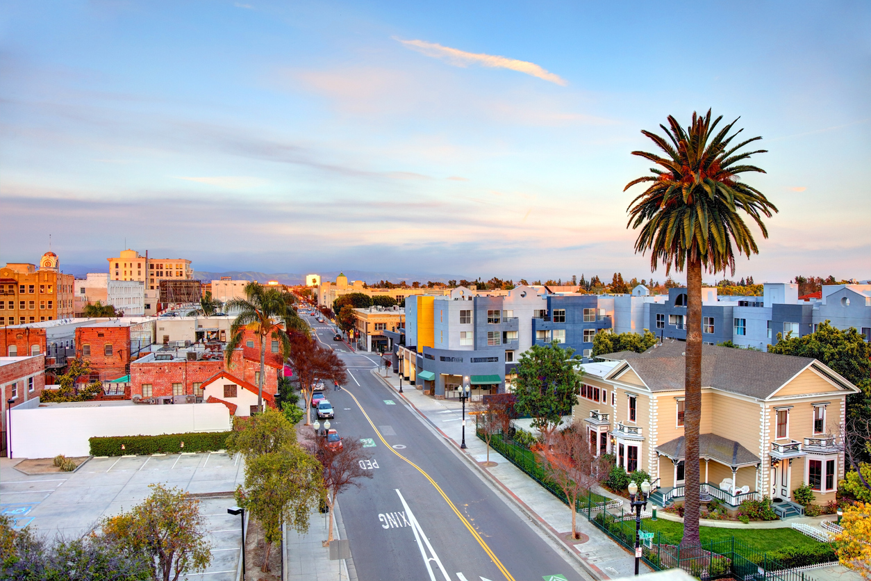 overhead view of santa ana california