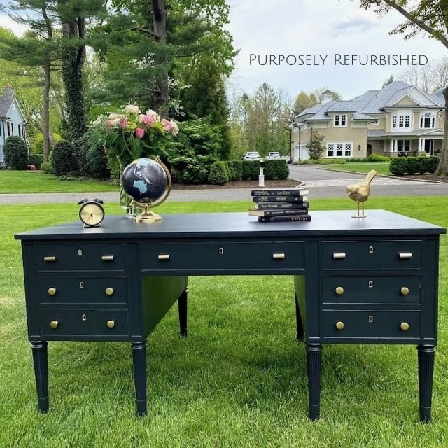 Purposely-Repurposed-renew-old-wood-furniture-painted-blue-dressing-table