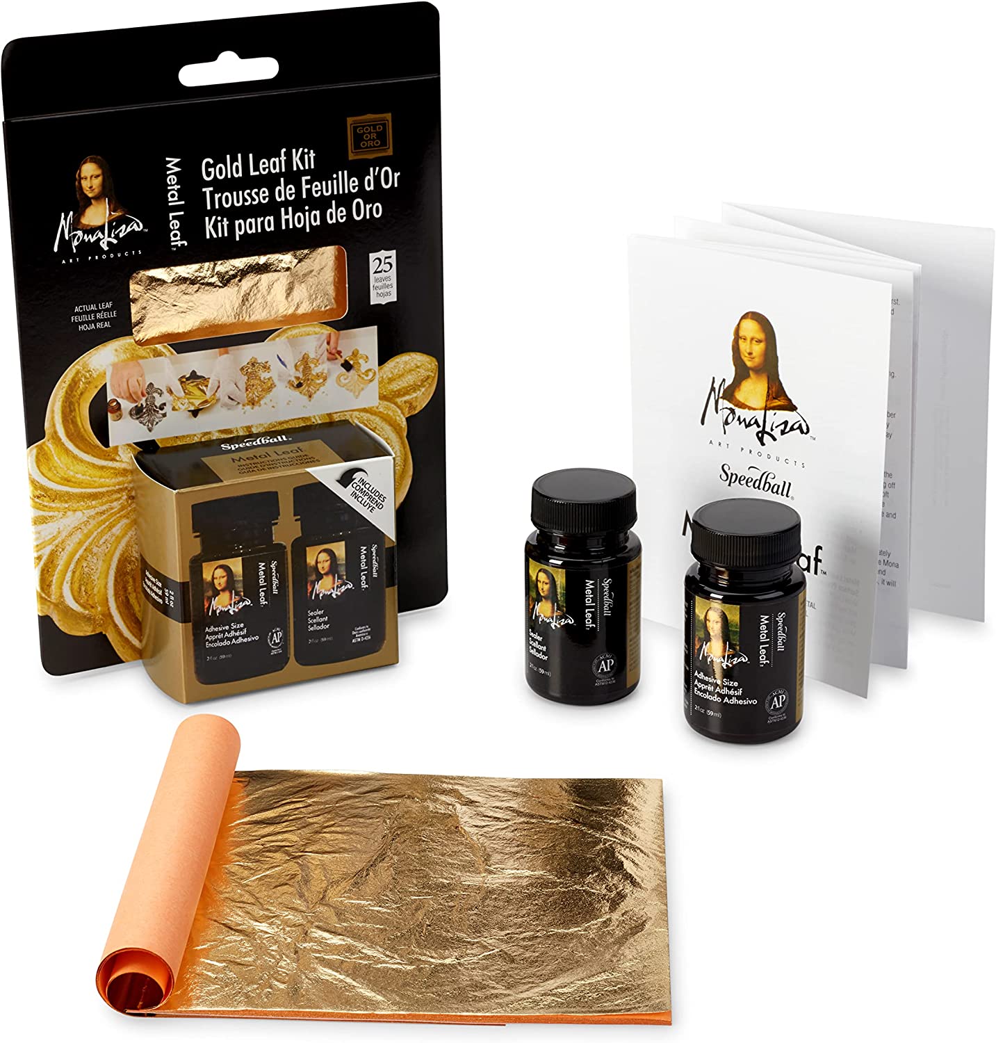 Amazon gold finishes speedball mona lisa gold leaf kit