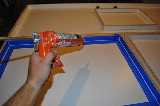 Caulking DIY Concrete Table