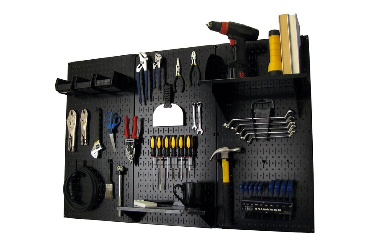 The Best Organizers for a Cluttered Garage Option Metal Pegboard Standard Tool Storage Kit