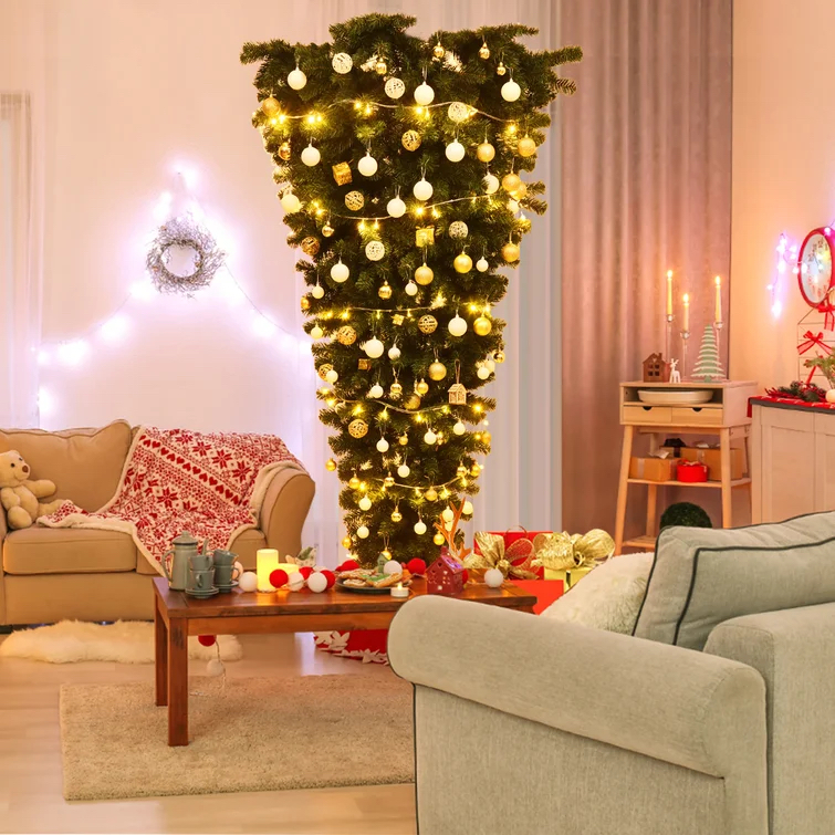 Wayfair sapin de Noël alternatives sapin renversé