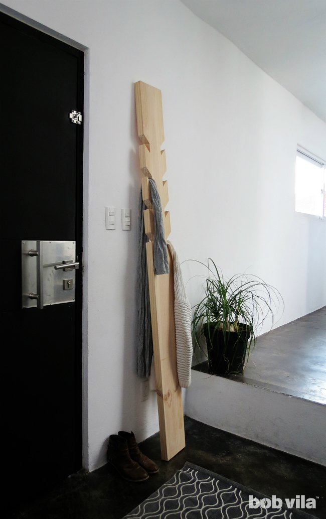 DIY Coat Rack - Finished Coat Rack