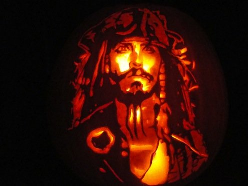 Pumpkin Portraits Jack Sparrow