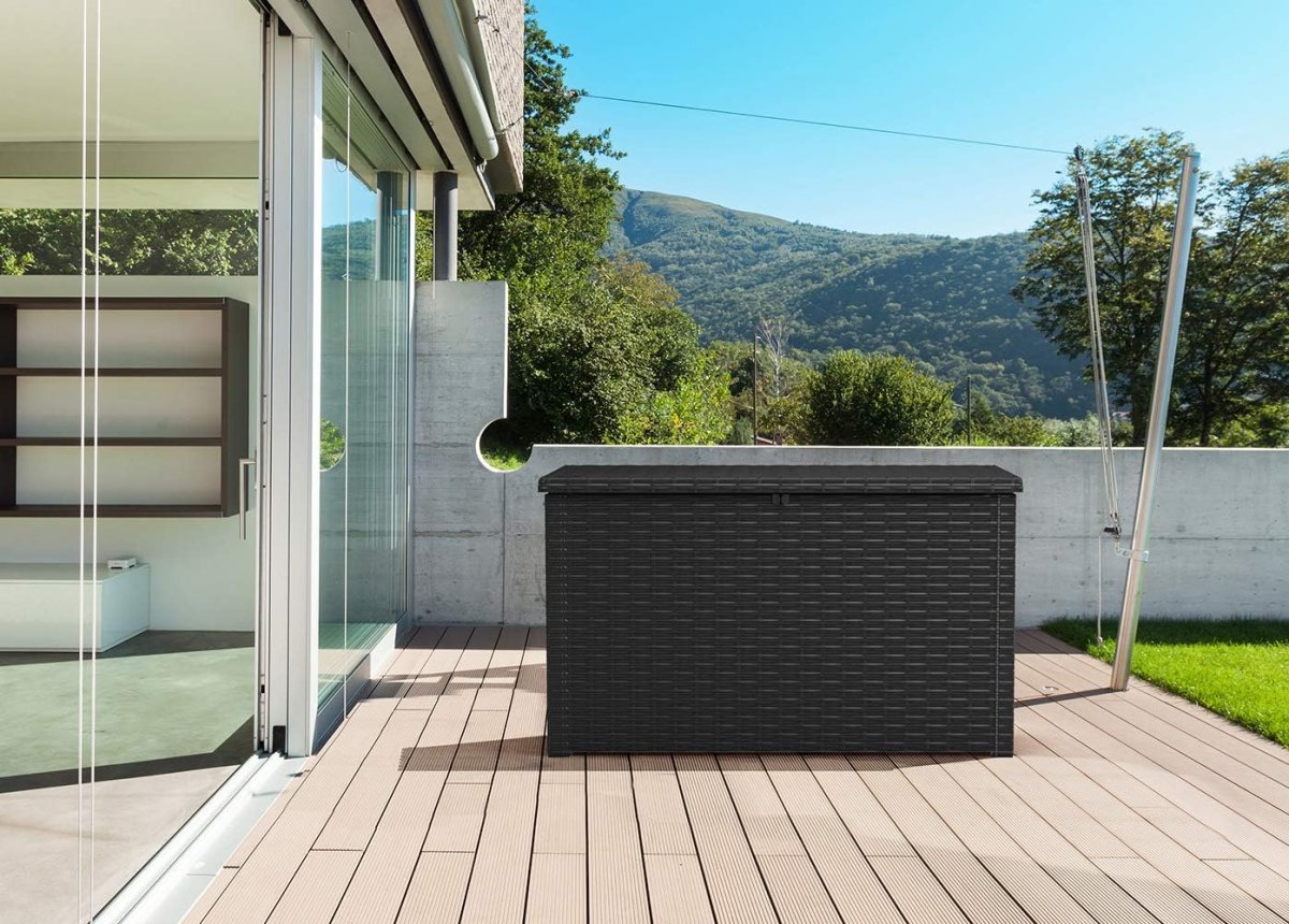 The Best Outdoor Storage Bench Option Keter Java XXL 230-Gallon Deck Box