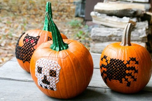 Pumpkin Embroidered