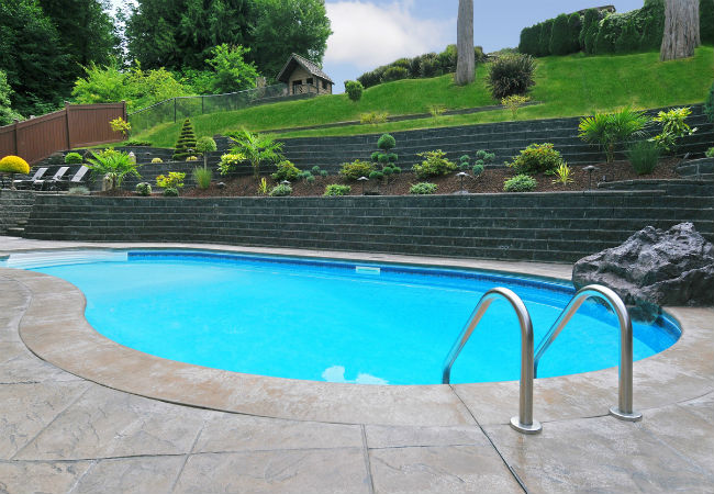 Stone Tile Pool Decking