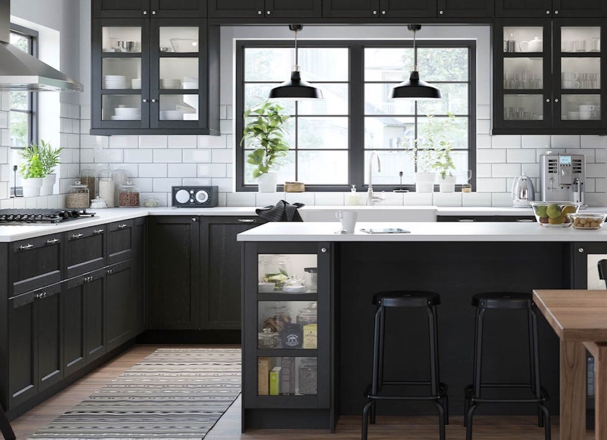 Go Dark and Dramatic with Black Kitchen Cabinets