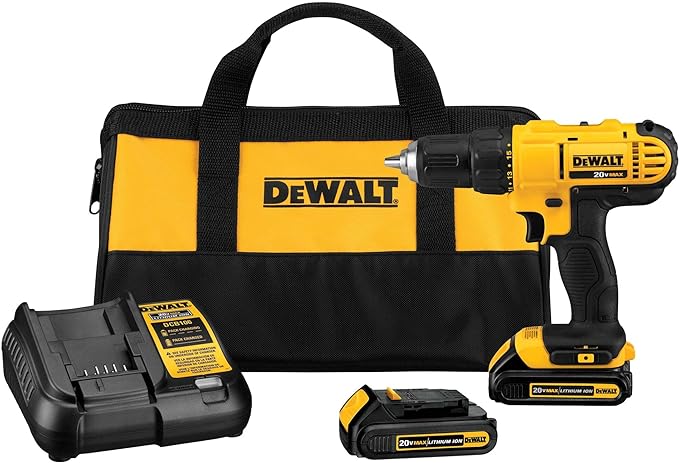 The DeWalt 20V Max Cordless Drill, Battery, and Charger is on sale for Prime Day