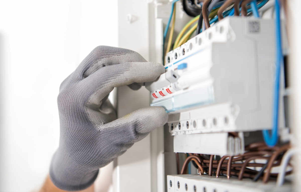 Person checking circuit breaker