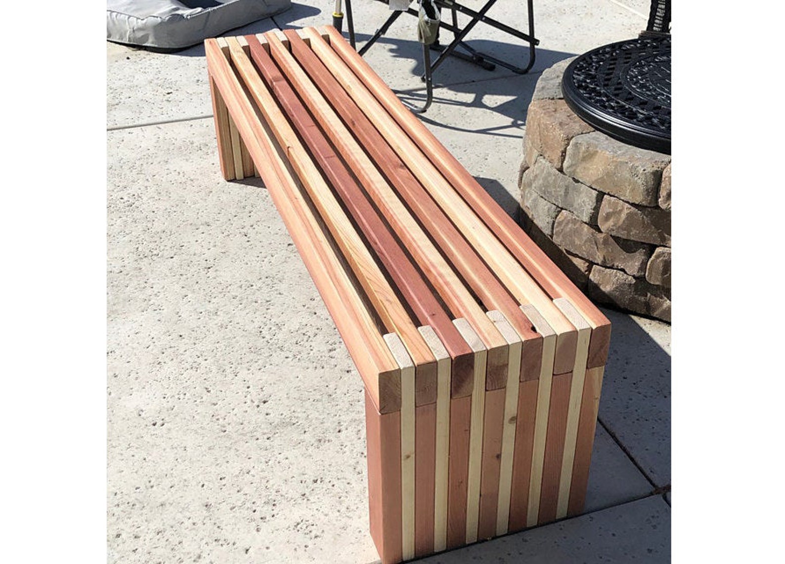 outdoor bench plans