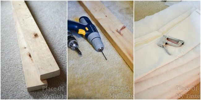 Materials for IKEA hack DIY headboard