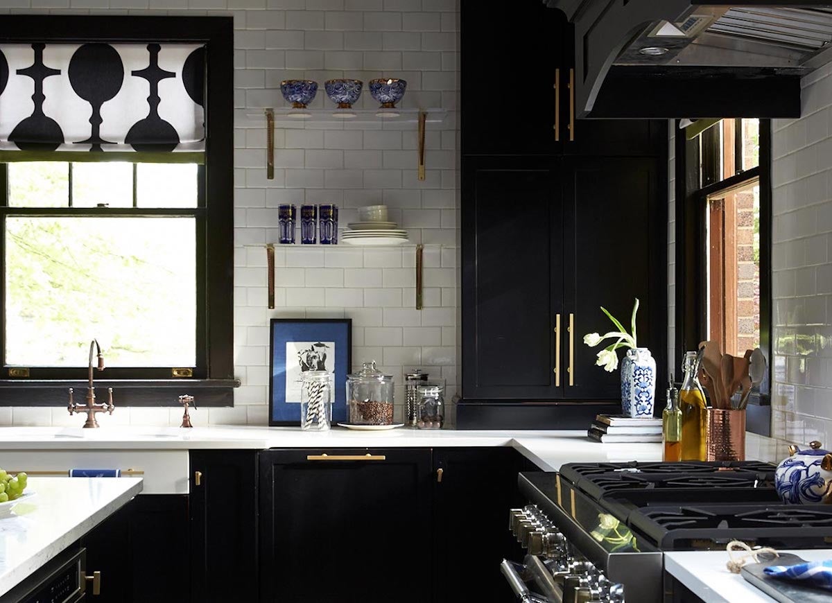 Go Dark and Dramatic with Black Kitchen Cabinets