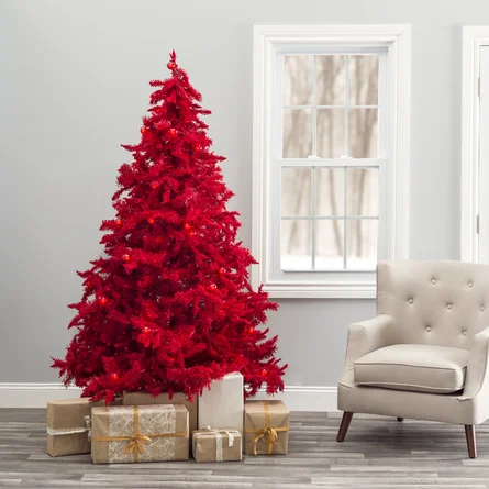 Wayfair sapin de Noël alternatif sapin rouge