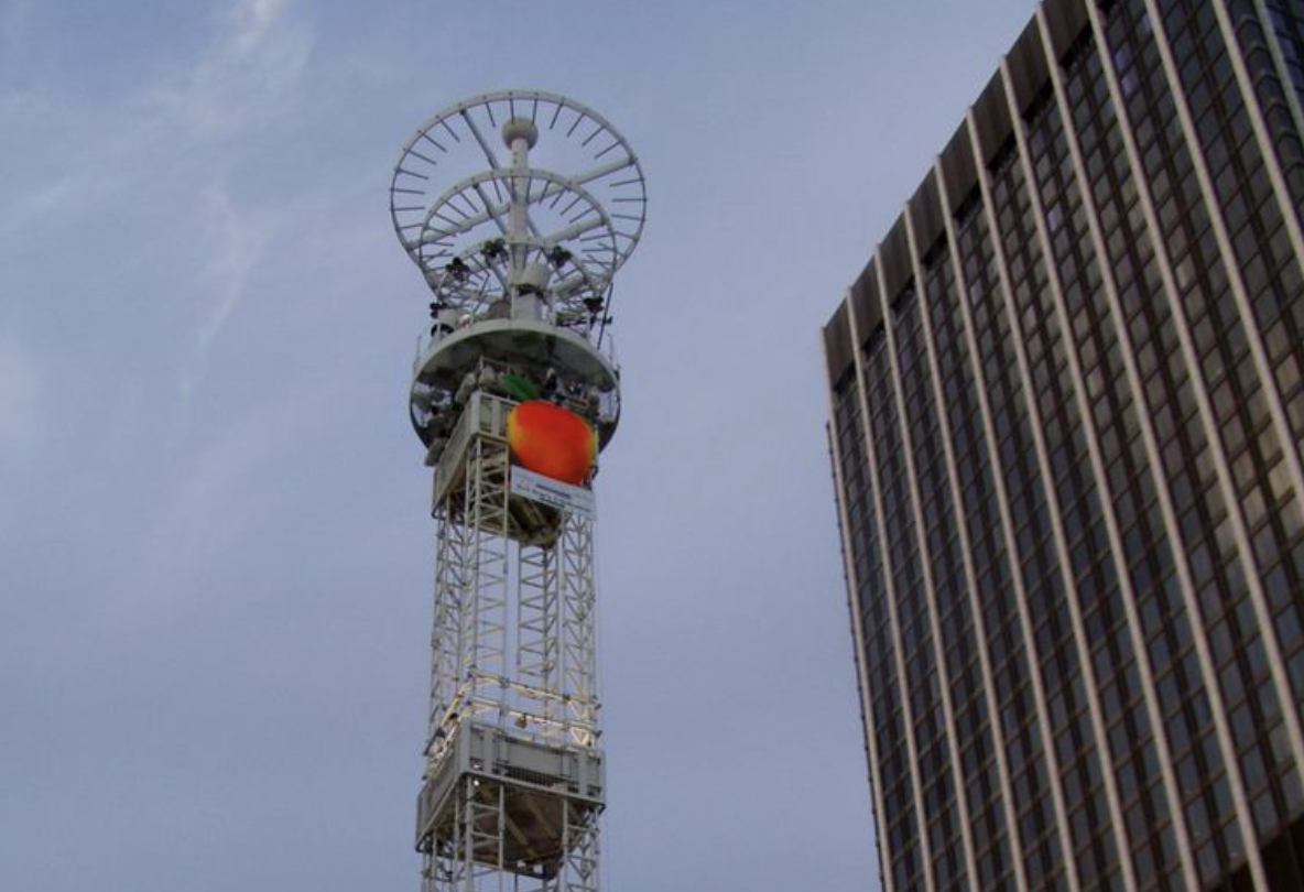 Giant Peach à Atlanta pour la fête de fin d'année