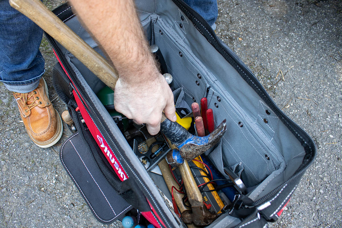 Sac à outils Husky : beaucoup d'espace de rangement