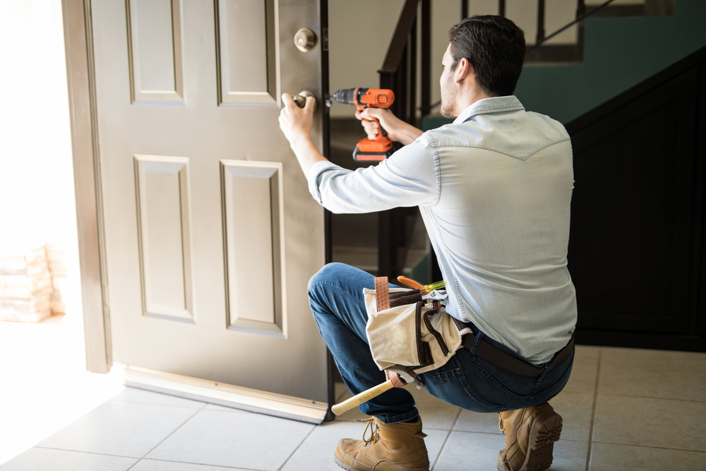 how to secure a door that opens outward