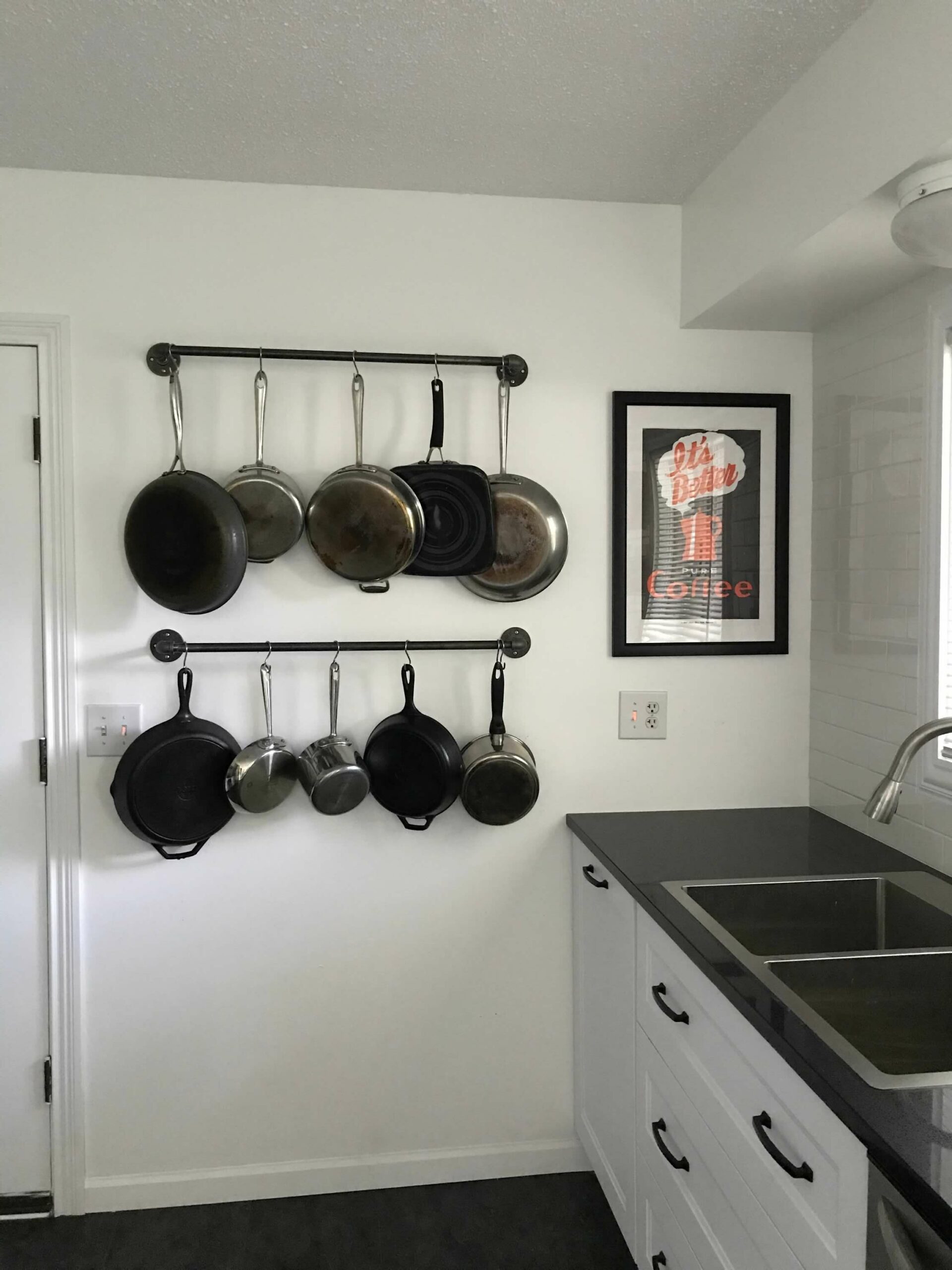 Pot Rack in Kitchen