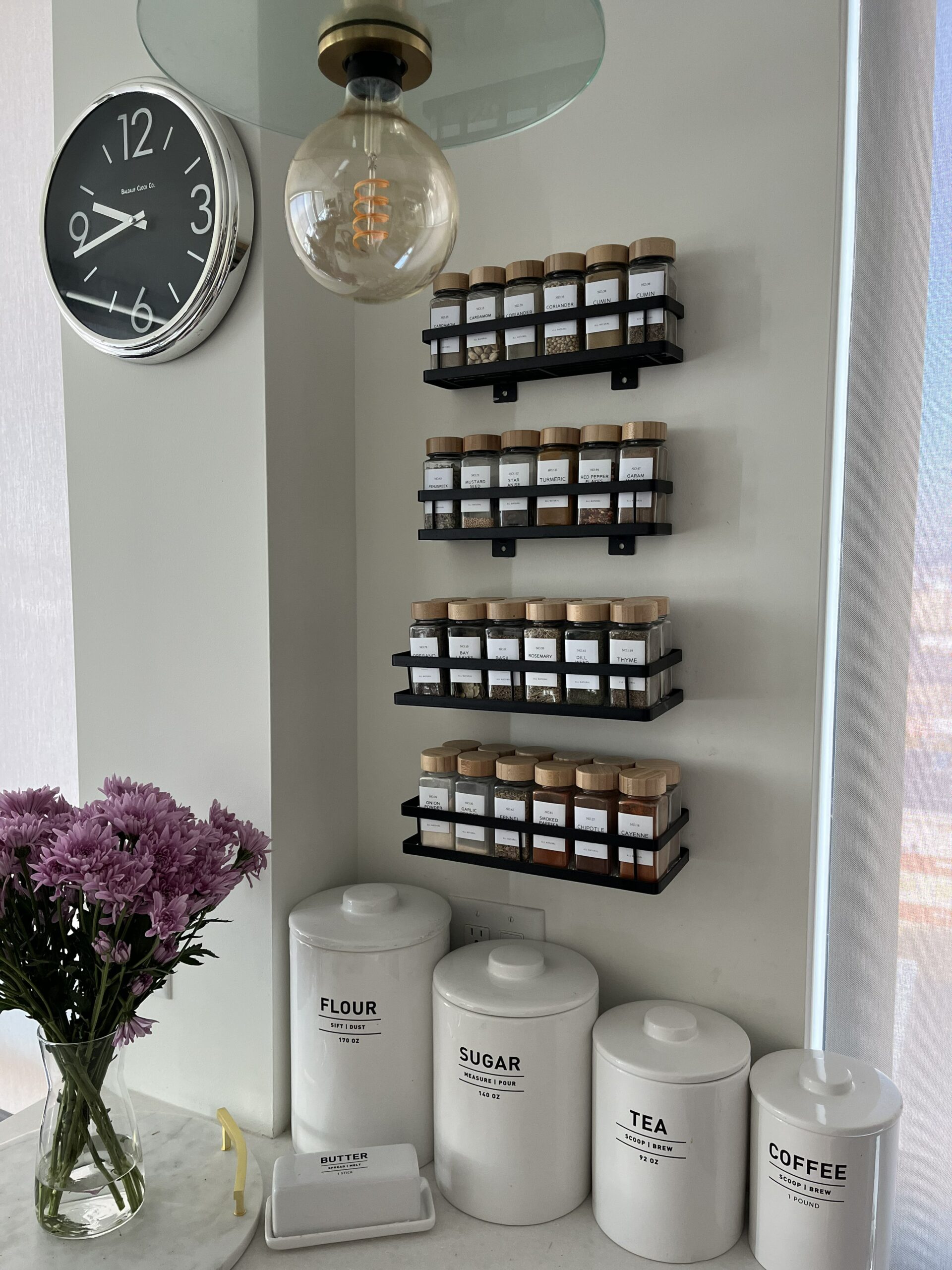 Wall-mounted spice rack